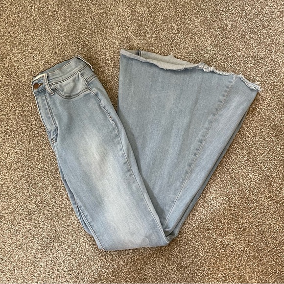 Denim - Light Wash Bell Bottom Jeans